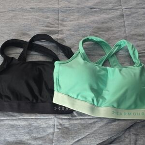 Under Armour Sports Bra - Black and Mint Green